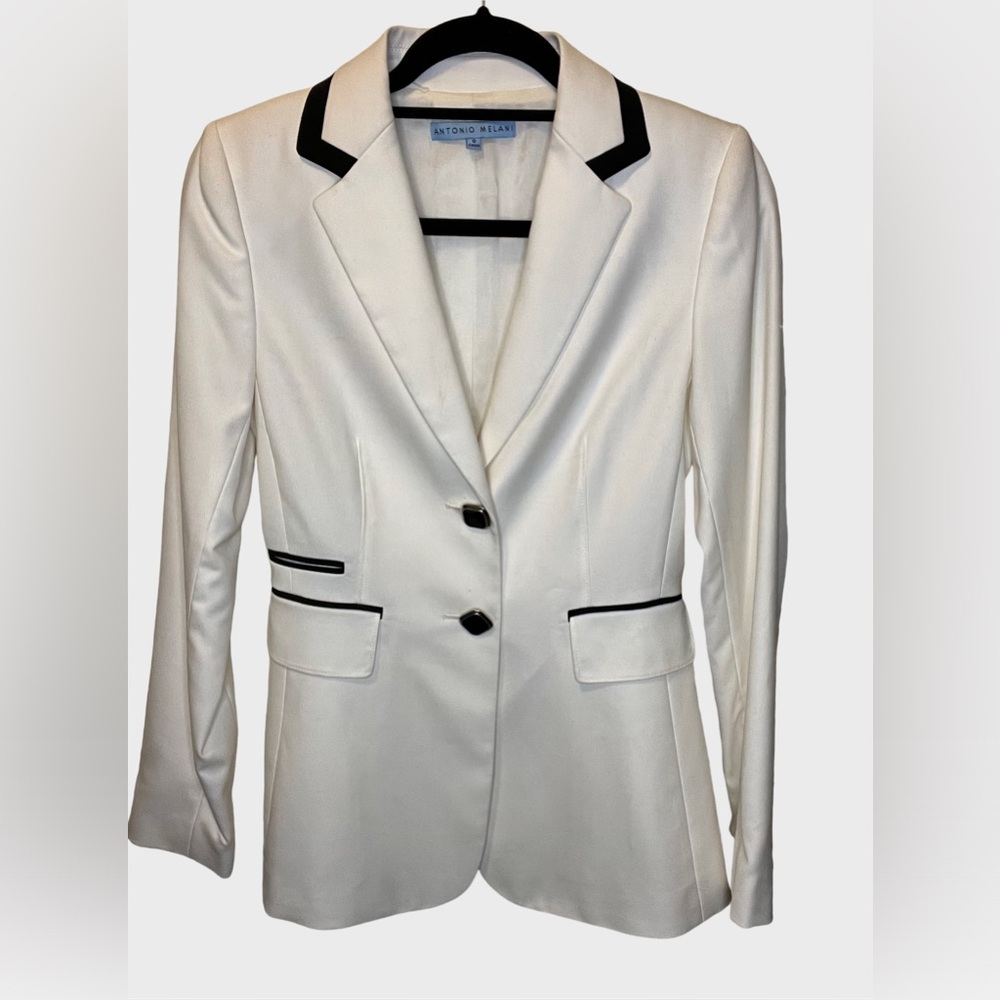 White Antonio Melani fitted blazer/suit jacket